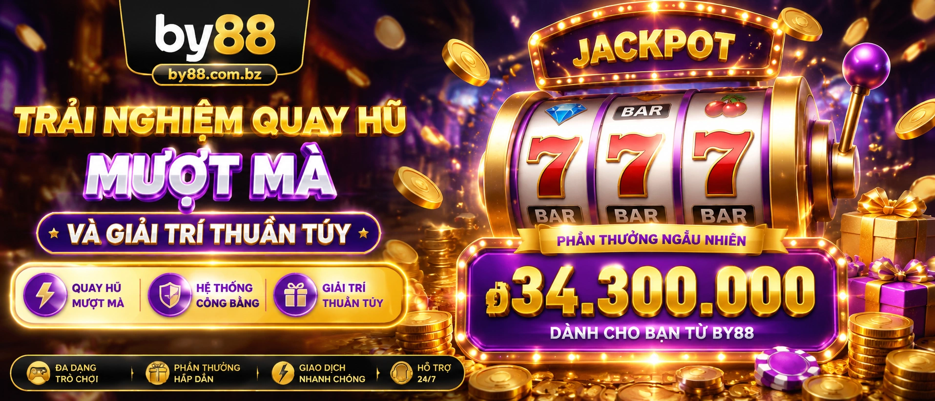 Danh mục slot game by88 với giao diện tối ưu cho điện thoại